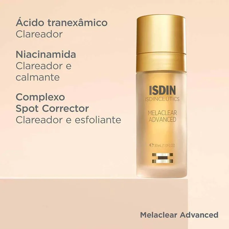 Sérum Facial Clareador ISDIN Melaclear Advanced 30ml 2 Sérum Facial Clareador ISDIN Melaclear Advanced 30ml 2