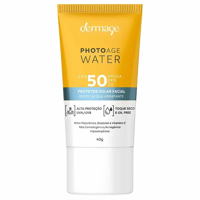 Protetor Solar Facial Dermage Photoage Water FPS50 40g